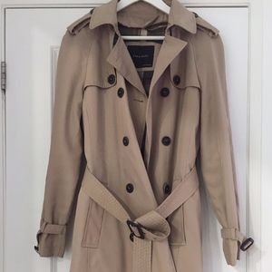 ZARA BASIC  beige trench coat